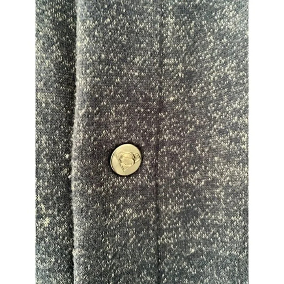 Men's Superman DC Jacket Medium Blue & Gray Snap Comics Retro Hero H109 - Picture 3 of 6